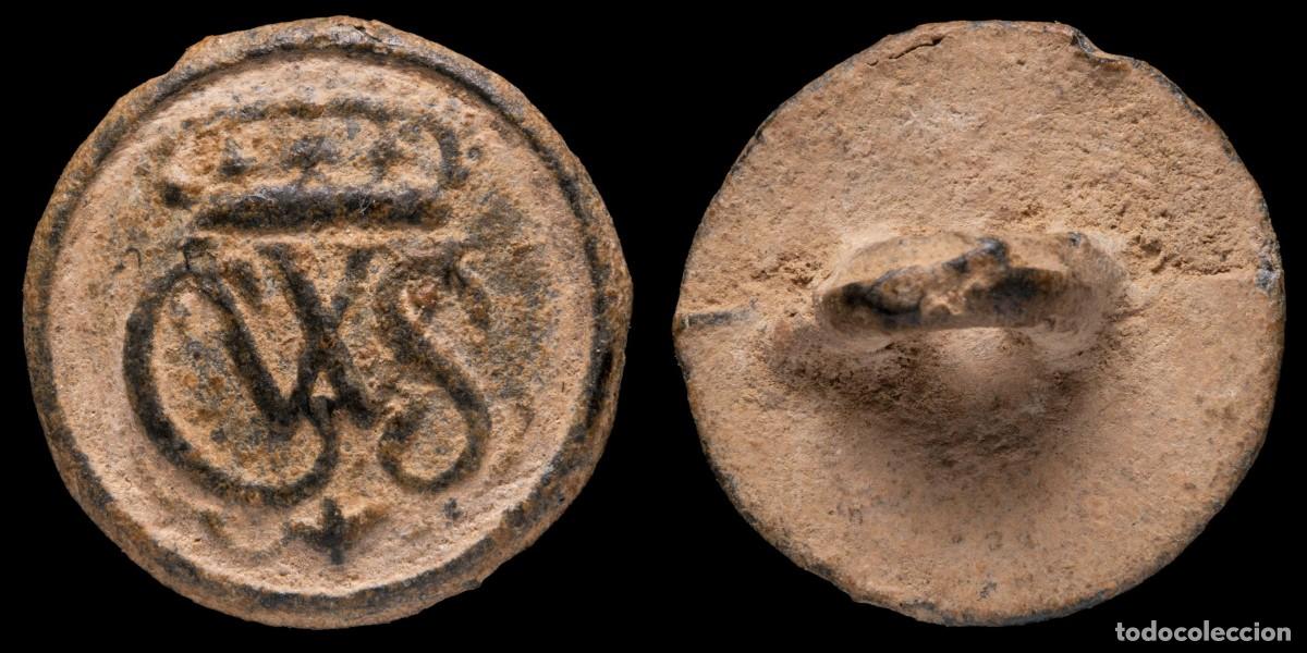 Militaria: Button Spanish Wallona Infantry Guard, 1791/1818 - 15 mm.