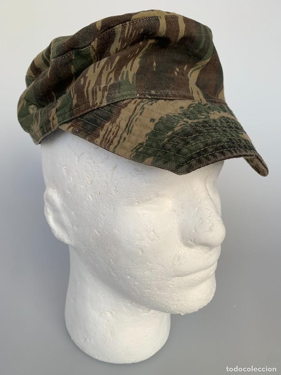 Militaria: Gorra Militar F1 Camuflaje Lizard Mauritania Camerun Gabon Sierra Leona Mercenarios Ejercito VTG 80s