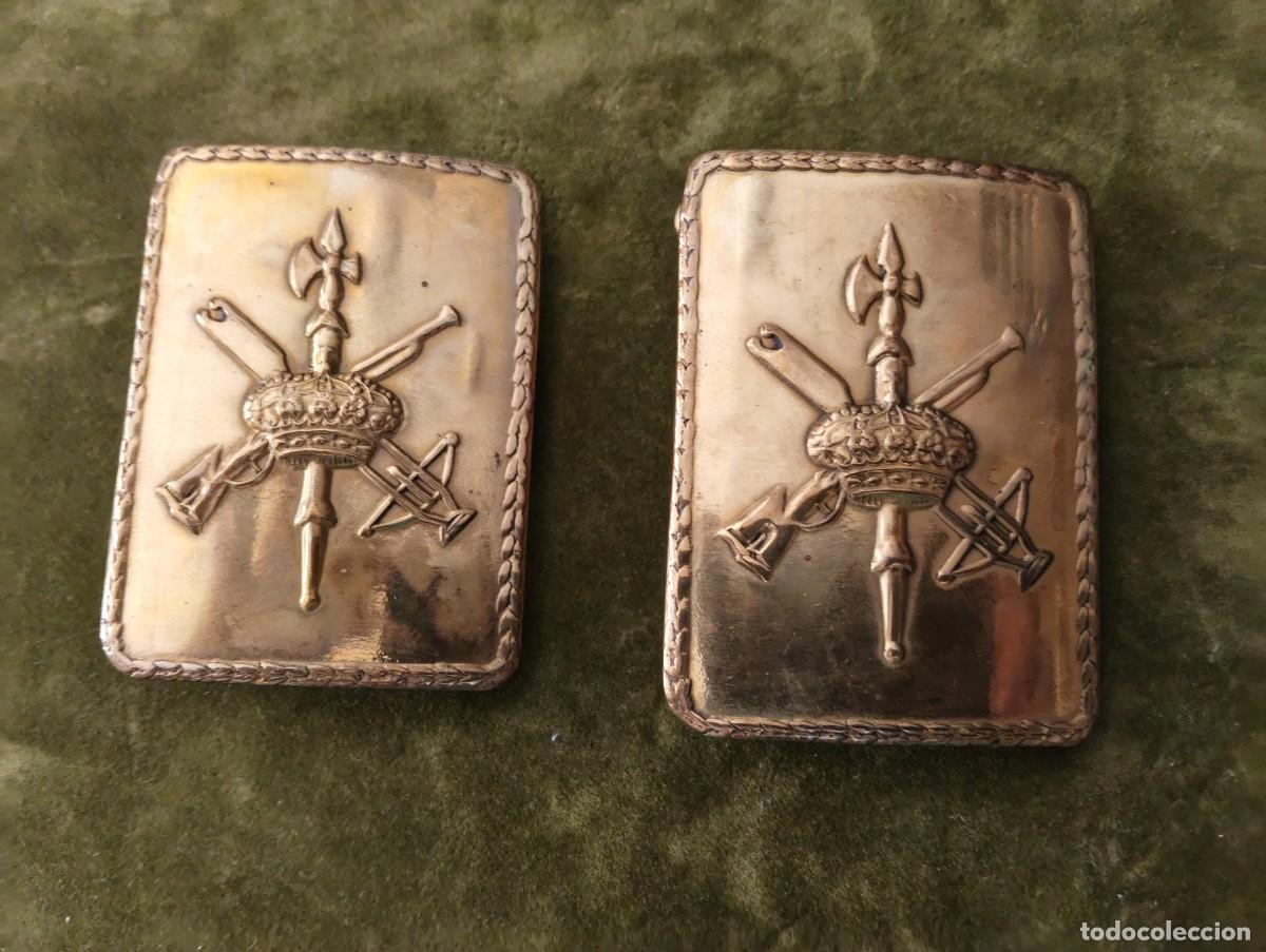 Militaria: 2 HEBILLAS DE CINTURON - EJERCITO ESPA&Ntilde;OL - LEGION / LEGIONARIOS - BRONCE LATONADO REPUJADO