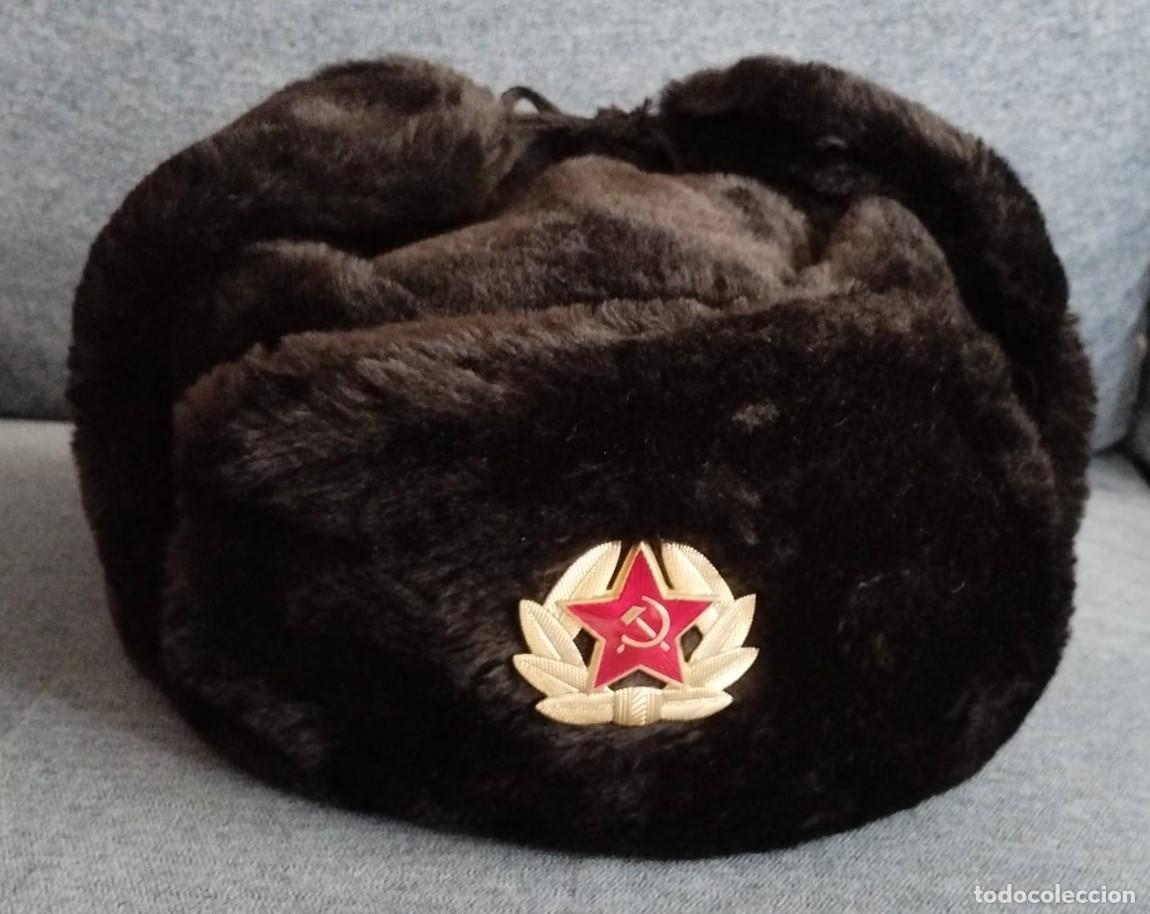 Militaria: USHANKA, GORRILLO, GORRO DE PELO SINTETICO, URSS, UNION SOVIETICA, SOVIETICO, RUSIA.
