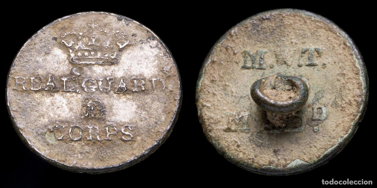 Militaria: Button Spanish, Reales Guardias de Corps - 16 mm.