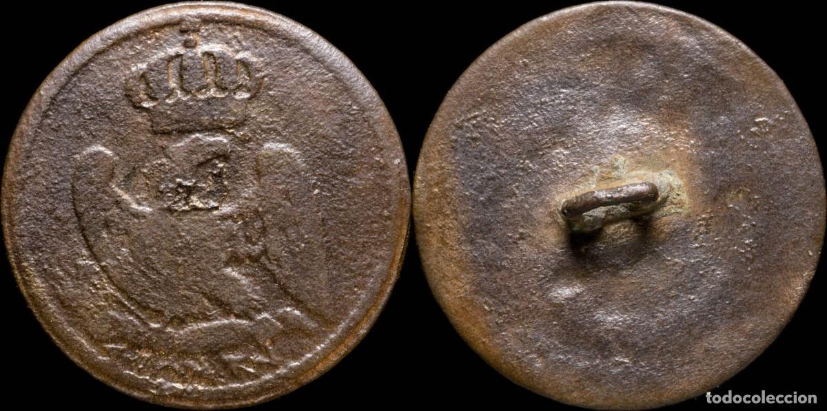 Militaria: Button Military French, Imperial Guard, Napoleonic Wars - 24 mm.