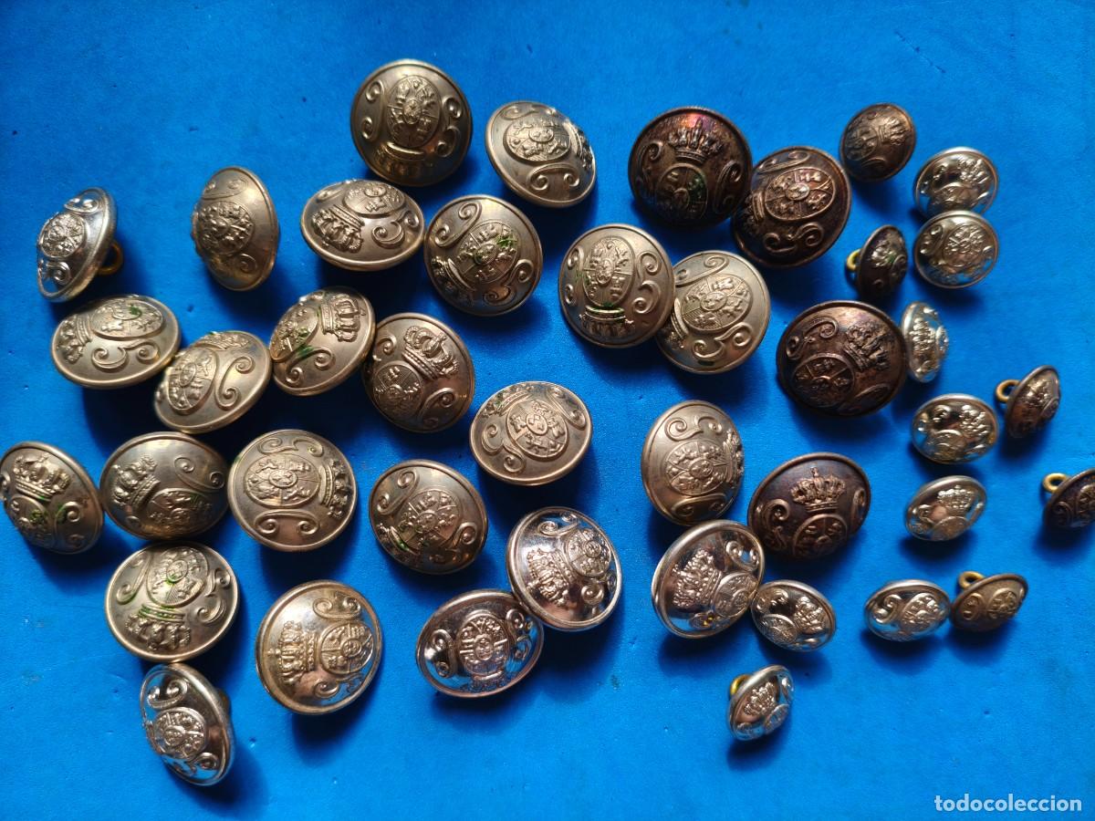 Militaria: Lote de botones. Guardia Civil. Grandes y peque&ntilde;os. &Eacute;poca de Alfonso XIII. Diversos estados de conse