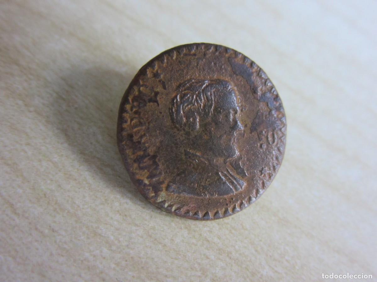 Militaria: Escaso bot&oacute;n patriotico de Amadeo I Rey de Espa&ntilde;a Di&aacute;metro 1,5 cm