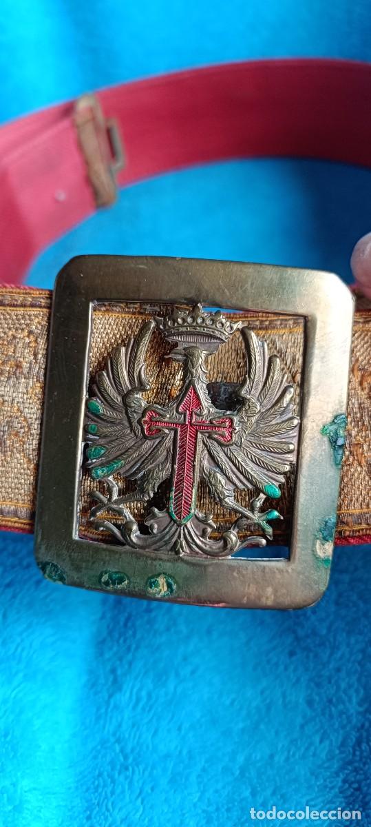 Militaria: Ce&ntilde;idor gala oficial infanter&iacute;a de Alfonso XIII