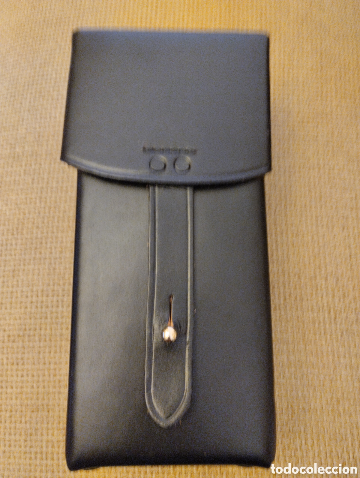 Militaria: Cartuchera cuero negra