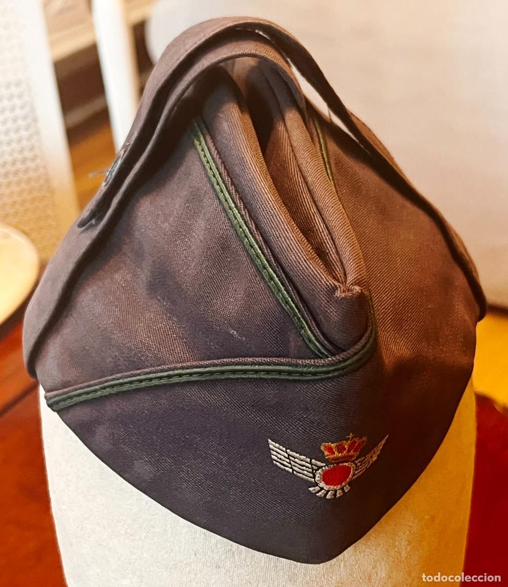 Militaria: Antigua gorra gorro chapiri de aviaci&oacute;n Ej&eacute;rcito del Aire Espa&ntilde;a, talla 59