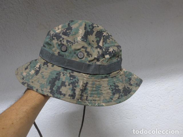 Militaria: Antigua gorra chambergo americano de camuflaje, original, Estados Unidos.