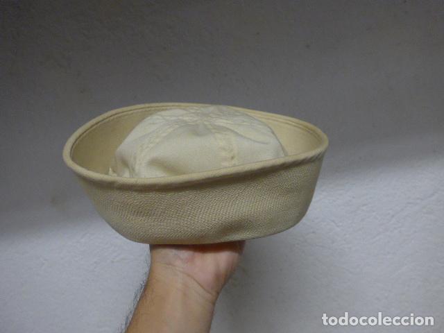 Militaria: Antigua gorra americana de marinero marcada de 1983, original. Estados Unidos. US navy.