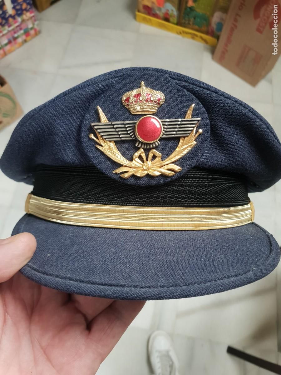 Militaria: Gorra plato oficial de aviacion ejercito del aire