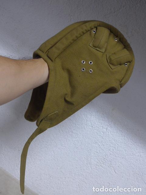 Military Antiques: Antiguo gorro de tanquista ruso marcado de 1989, original de la URSS comunista.
