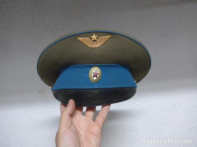 Militaria: Antigua gorra de plato rusa de aviacion original de la URSS comunista