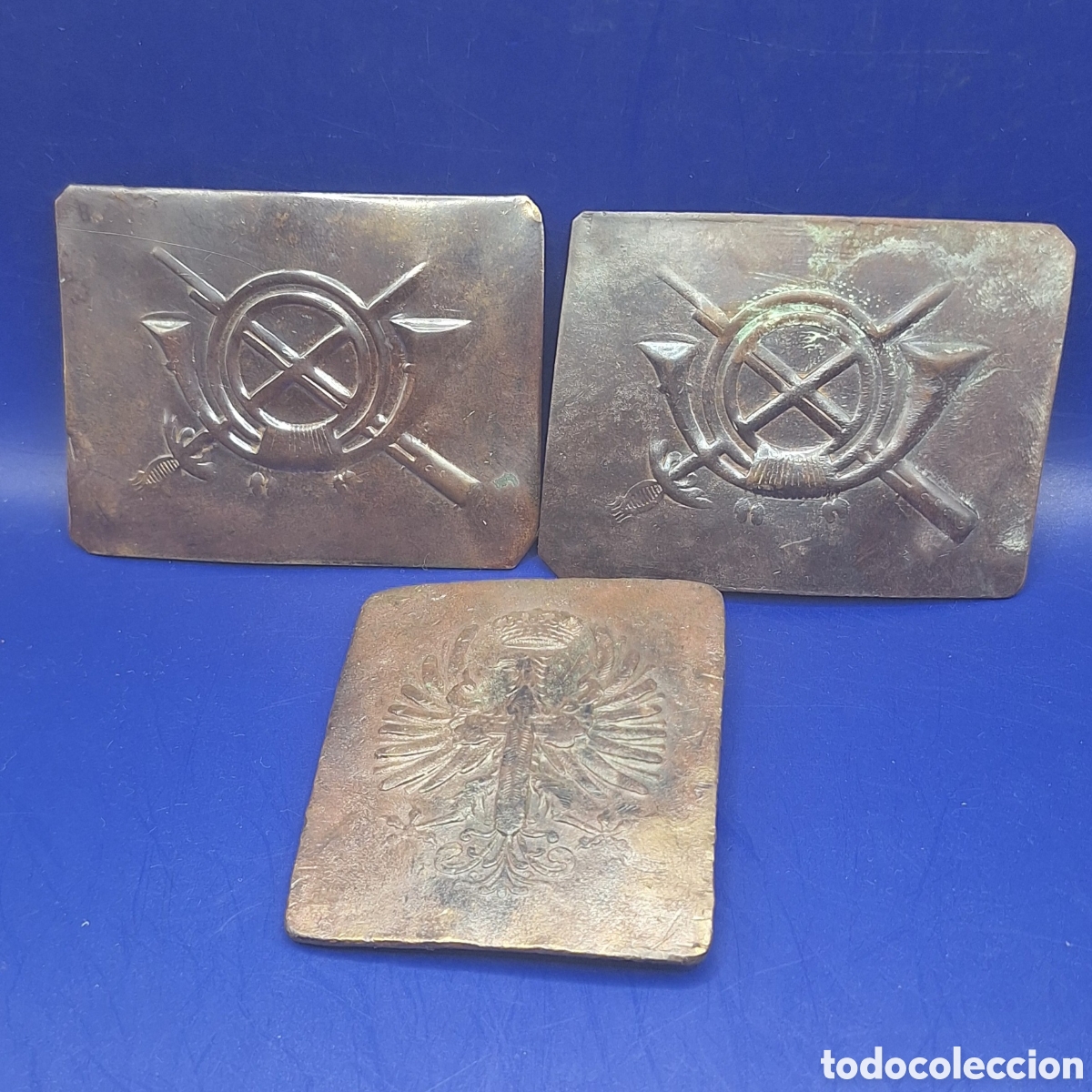 Militaria: Lote de 3 Hebillas Militares Espa&ntilde;olas - Guerra Civil - Infanter&iacute;a - &Aacute;guila -