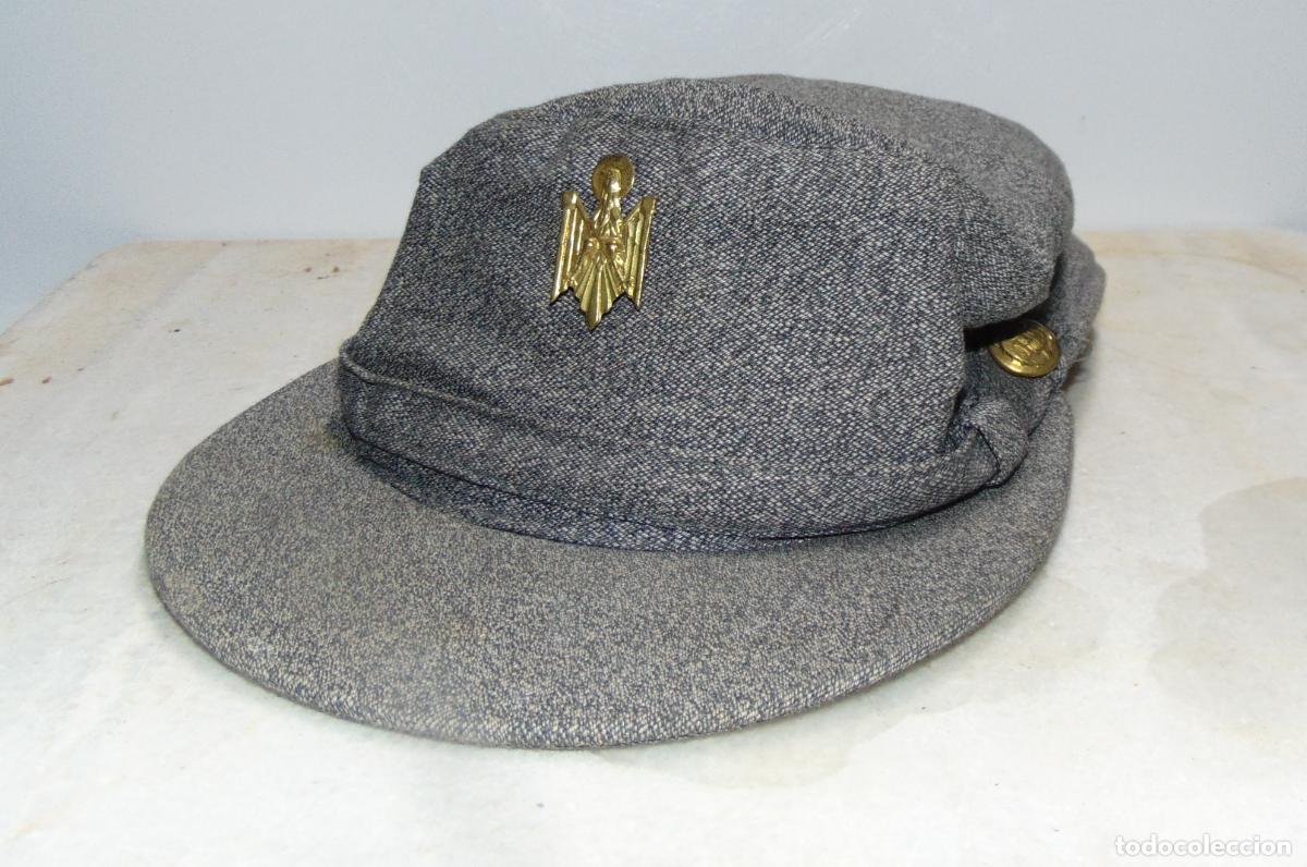 Militaria: ANTIGUA GORRA DE CAMPA&Ntilde;A GRIS DE POLICIA ARMADA DE ESPA&Ntilde;A CON EMBLEMA METALICO, PERFECTO ESTADO