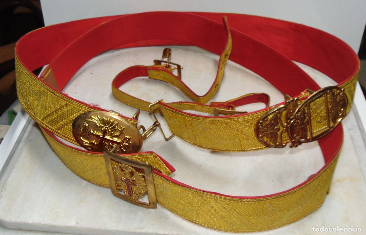Militaria: LOTE DE TRES CINTURONES DE GALA EJERCITO ESPA&Ntilde;OL MEDIADOS S. XX