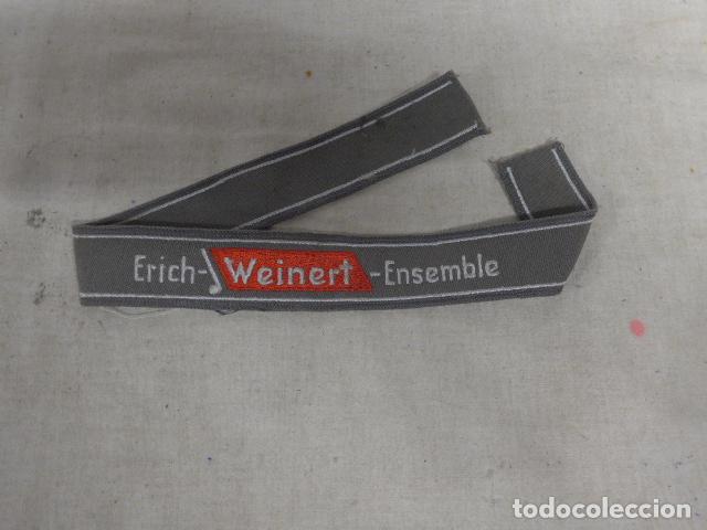 Militaria: Antigua cinta de brazo alemana original de la Alemania comunista, Erich Weinert Ensemble. DDR, RDA