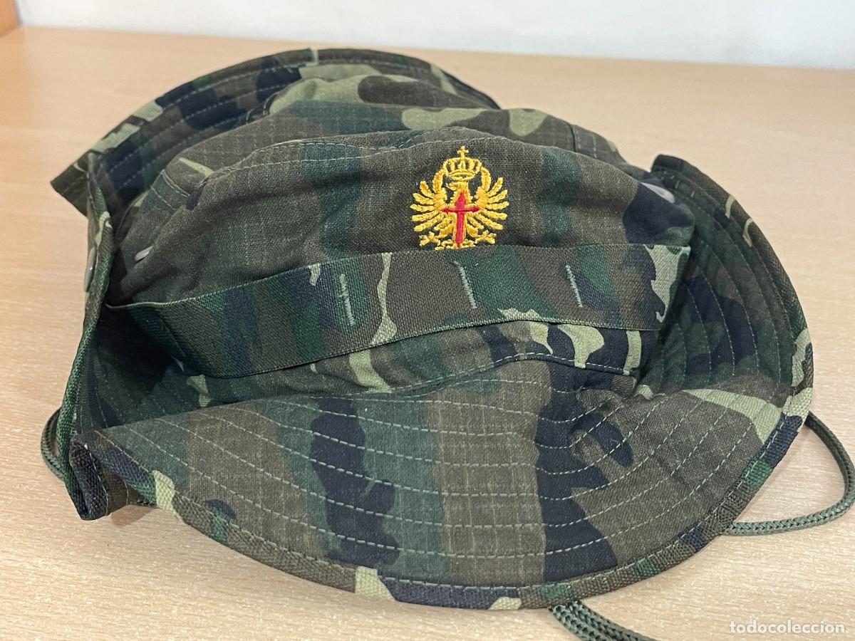 Militaria: Antiguo CHAMBERGO Gorra camuflaje Ej&eacute;rcito Espa&ntilde;ol de Tierra Talla P Induyco cap a&ntilde;os 80 mimetizado