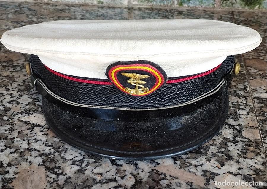 Militaria: GORRA DE PLATO LEPANTO DE MARINERO MARINA ESPA&Ntilde;OLA CON ESCUDO METALICO N.&ordm; 59