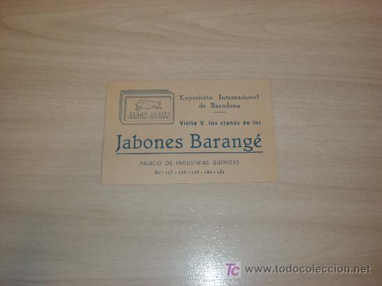 &Eacute;chantillons de parfums anciens: jabones barange exposicion internacional de barcelona 1929