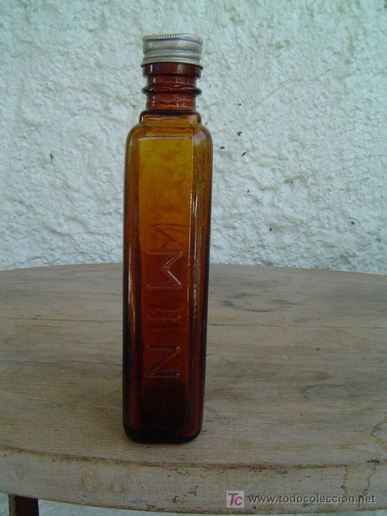 Miniaturas de perfumes antigos: BOTELLA POLIMENTO MUEBLES MIN LETRAS EN RELIEVE EN LOS LADOS