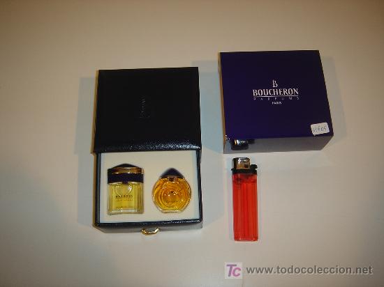 Miniaturas de perfumes antigos: boucheron paris, perfumes con caja de piel regalo de chentes de gama alta