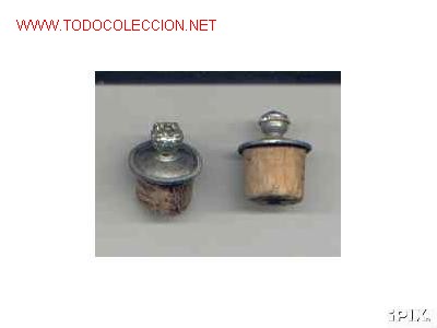 Miniaturas de perfumes antiguos: 2 tapones perfumeros antiguos - Foto 1