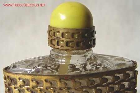 Miniaturas de perfumes antiguos: BOTELLA MINIATURA DE PERFUME, ENCAMISADA EN BRONCE! - Foto 2