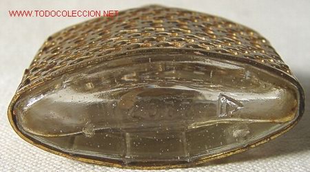 Miniaturas de perfumes antiguos: BOTELLA MINIATURA DE PERFUME, ENCAMISADA EN BRONCE! - Foto 3