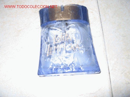 Miniaturas de perfumes antiguos: Botella o frasco vac&iacute;o de colonia para hombre : lolita lempicka