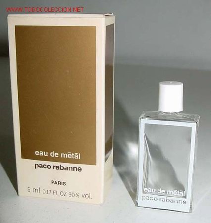 &Eacute;chantillons de parfums anciens: ANTIGUO FRASCO MINIATURA  DE PERFUME CON SU CAJA TOTALMENTE ORIGINAL - PACO RABANNE.