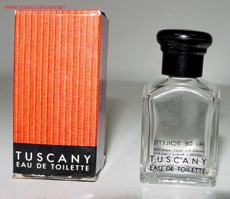 &Eacute;chantillons de parfums anciens: ANTIGUO FRASCO MINIATURA  DE PERFUME CON SU CAJA TOTALMENTE ORIGINAL - TUSCANY.