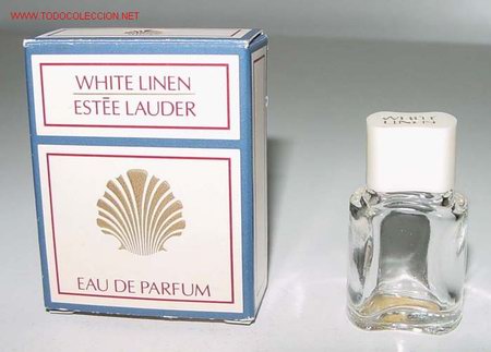 &Eacute;chantillons de parfums anciens: ANTIGUO FRASCO MINIATURA  DE PERFUME CON SU CAJA TOTALMENTE ORIGINAL - WHITE LINE.