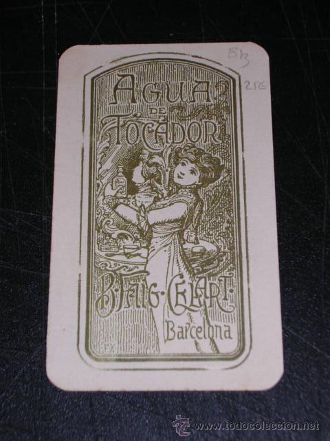 Miniaturas de perfumes antiguos: TARJETA PERFUMADA,AGUA DE TOCADOR B.FAIG GELART,BARCELONA 10X6 CM.