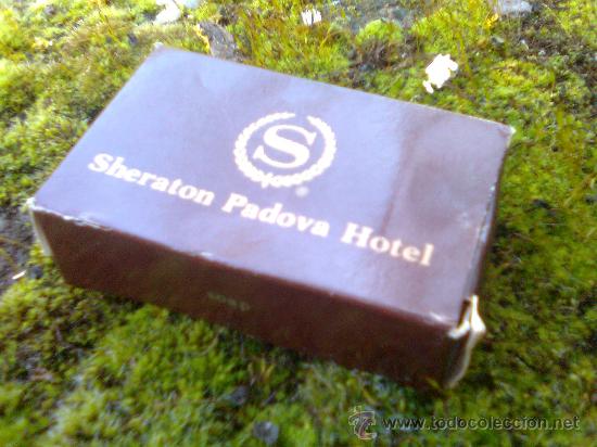 Miniatures of antique perfumes: Pastilla de jab&oacute;n mini procedente del hotel Sheraton de padua (Italia) -vintage 90&acute;s-
