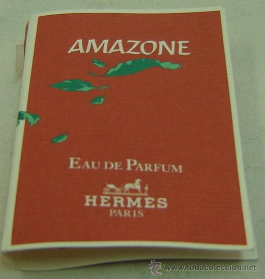 Miniaturas de perfumes antiguos: MUESTRA COMERCIAL EAU DE PARFUM AMAZONE-HERMES-LLENA