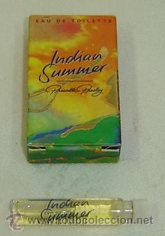 Miniaturen von alten Parf&uuml;men: MUESTRA MINIATURA COLINIA INDIAN SUMMER PRISCILLA PRESLEY-COMPLETA-CAJA ORIGINAL
