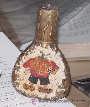Miniaturas de perfumes antiguos: Perfumero Pintado de terracota. Mundial 82 - Foto 1 - 29430828