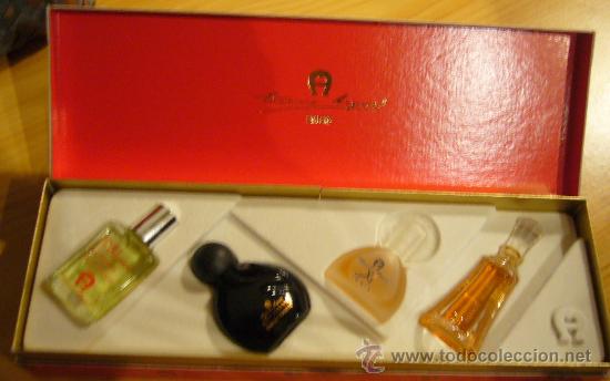 Miniaturas de perfumes antiguos: COFFRET DE 4 MINIATURAS DE PERFUME  VINTAGE ETIENNE AIGNER
