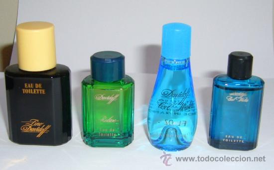 Miniaturas de perfumes antiguos: LOTE 4 MINIATURAS DE PERFUME DE DAVIDOFF - Foto 1