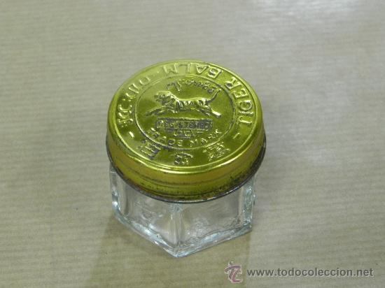 Miniature di profumi antiche: ANTIGUA FRASCO DE CRISTAL TIGER BALM, MIDE 3,7 CMS.