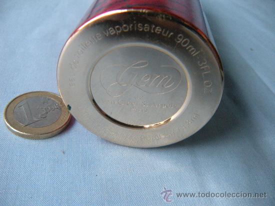 Miniaturas de perfumes antiguos: FUNDA DE BOTELLA COLONIA PERFUME GEM, PARIS. - Foto 2