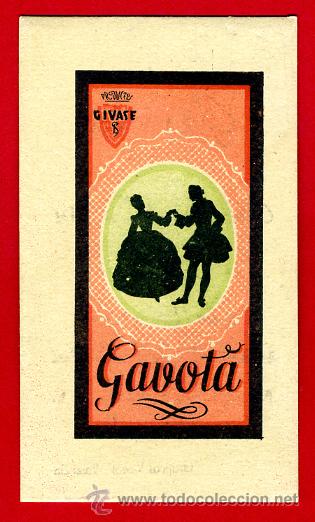 Miniature di profumi antiche: TARJETA PERFUME, ANTIGUA, PUBLICIDAD GAVOTA , GIVASE , ORIGINAL , TP39