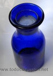 Miniaturas de perfumes antigos: COLONIA DANA FRASCO O DOSIFICADOR DE COLONIA DANA COLOR COBALTO // MUY RARO
