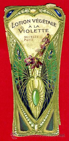 Miniature di profumi antiche: TARJETA PERFUME, ANTIGUA, TROQUELADA , LOTION A LA VIOLETTE , PARIS  , ORIGINAL , TP77