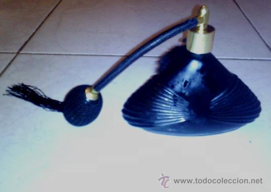 Miniaturas de perfumes antiguos: Botella de perfume con atomizador - Foto 2