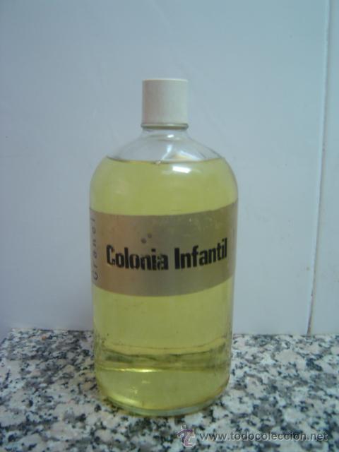 Miniaturas de perfumes antiguos: FRASCO COLONIA INFANTIL  A GRANEL  CON SU PRODUCTO ORIGINAL Y PRECITADA