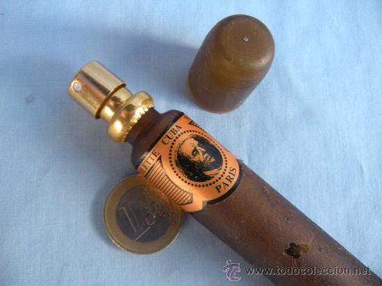 Miniaturas de perfumes antiguos: BOTELLA DE COLONIA SIMULANDO UN CIGARRO PURO