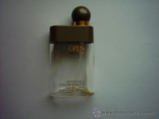 Miniaturas de perfumes antiguos: FRASCO DE EAU DE TOILETTE OPEN. ROGER & GALLET. MADE IN FRANCE. 50 ML. 11,5 X 6 Cm. VAC&Iacute;O.