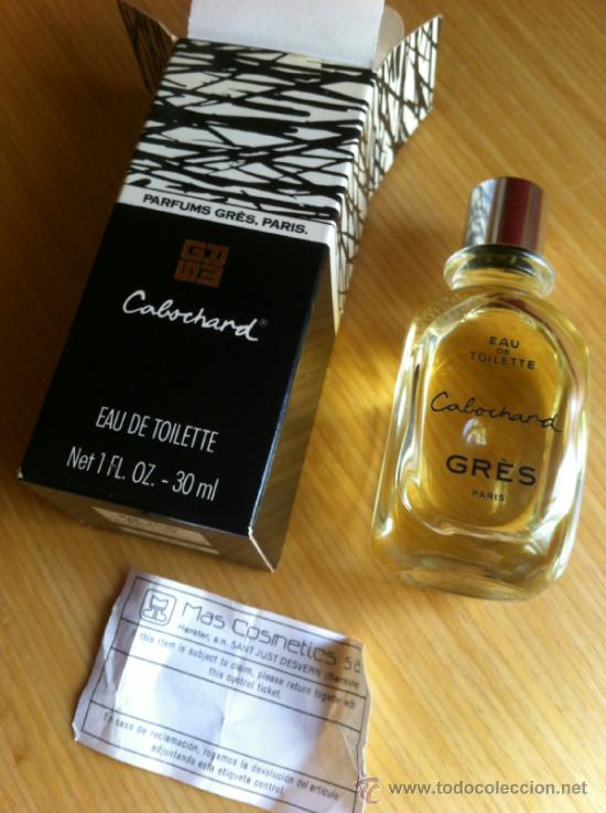 Miniaturas de perfumes antiguos: botella de CABOCHARD EDT de Gres paris 30 ml. VINTAGE - Foto 6