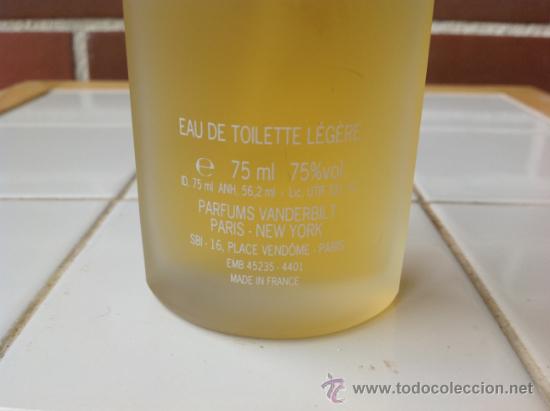 Miniaturas de perfumes antiguos: FRASCO EAU DE VANDERBILT 75ML - Foto 2
